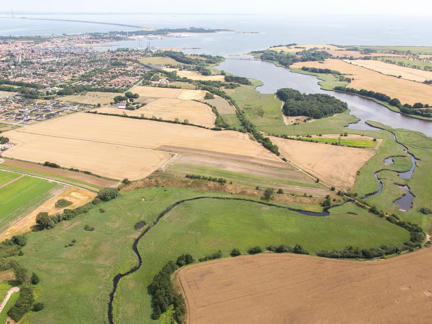 Vindinge Ådal og Holckenhavn Fjord set fra oven